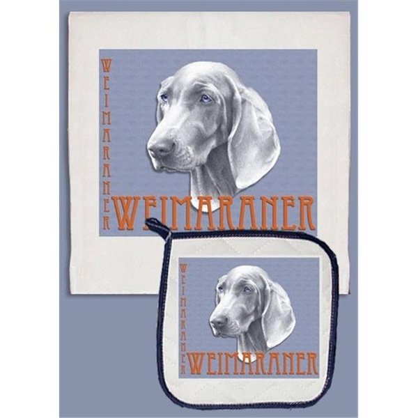 Pipsqueak Productions Pipsqueak Productions DP882B Weimaraner Dish Towel And Pot Holder Set DP882B